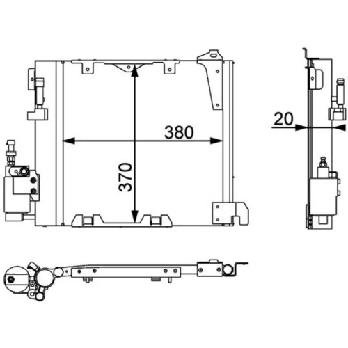 Kondenzátor klimatizácie AC 349 000P /MAHLE/ - obr. 2
