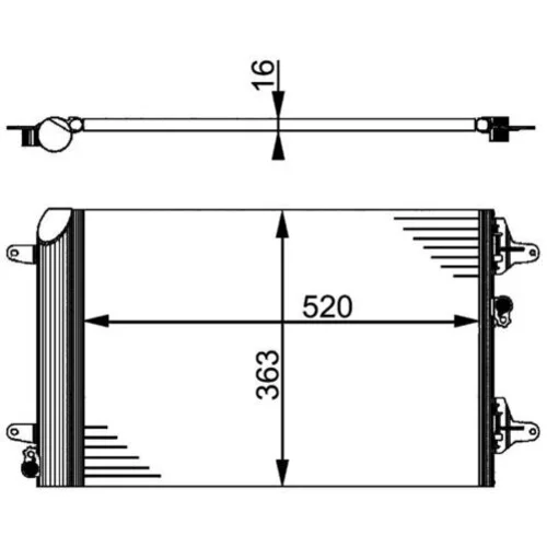 Kondenzátor klimatizácie AC 358 000P /MAHLE/ - obr. 1