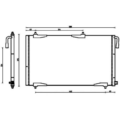 Kondenzátor klimatizácie AC 501 000P /MAHLE/ - obr. 2