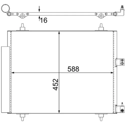 Kondenzátor klimatizácie AC 515 000S /MAHLE/ - obr. 1