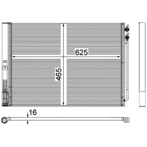 Kondenzátor klimatizácie AC 567 000P /MAHLE/ - obr. 1