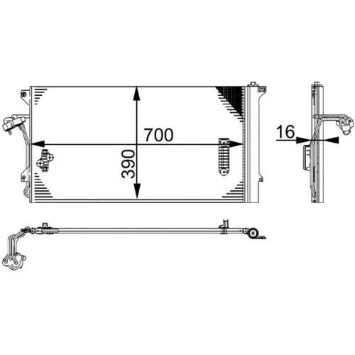Kondenzátor klimatizácie AC 659 000S /MAHLE/ - obr. 1