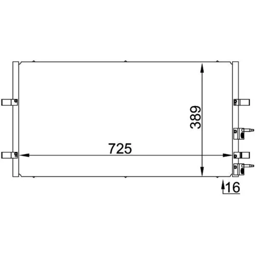 Kondenzátor klimatizácie AC 695 000P /MAHLE/ - obr. 2