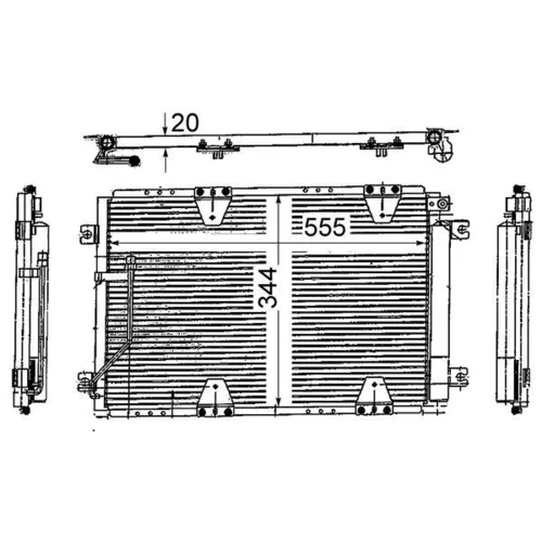 Kondenzátor klimatizácie MAHLE AC 713 000S