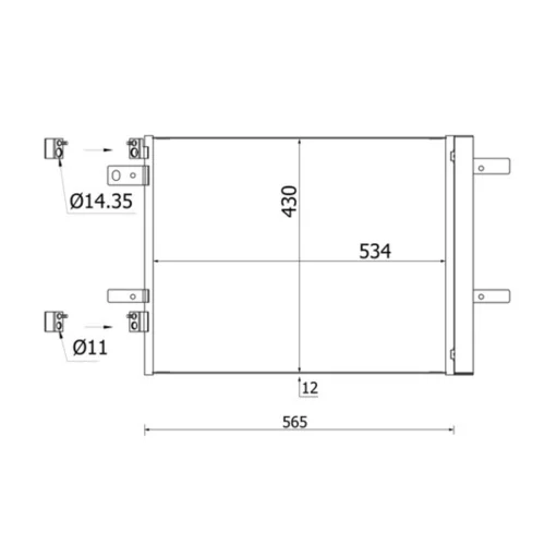 Kondenzátor klimatizácie AC 965 000S /MAHLE/ - obr. 1