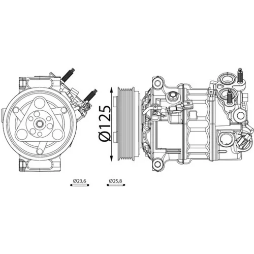 Kompresor klimatizácie MAHLE ACP 511 000S