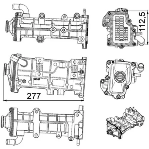 Chladič pre recirkuláciu plynov CE 23 000P /MAHLE/ - obr. 1