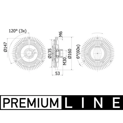 Spojka ventilátora chladenia CFC 76 001P /MAHLE/ - obr. 1