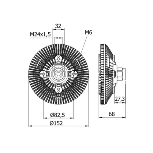 Spojka ventilátora chladenia MAHLE CFC 77 000S