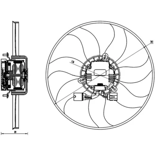 Ventilátor chladenia motora CFF 170 000S /MAHLE/ - obr. 1