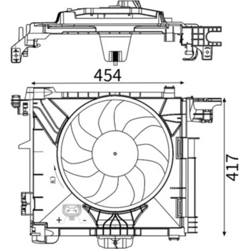 Ventilátor chladenia motora MAHLE CFF 211 000S