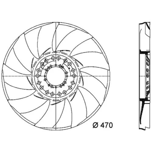 Koleso ventilátora chladenia motora CFW 24 000P /MAHLE/ - obr. 1