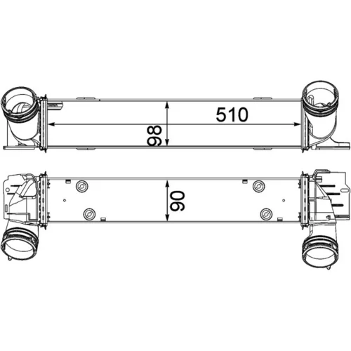 Chladič plniaceho vzduchu CI 146 000P /MAHLE/ - obr. 3