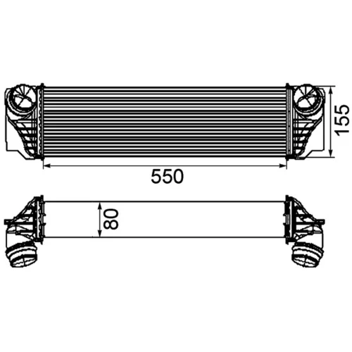Chladič plniaceho vzduchu CI 184 000P /MAHLE/ - obr. 1