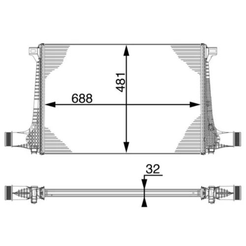 Chladič plniaceho vzduchu CI 220 000P /MAHLE/ - obr. 1