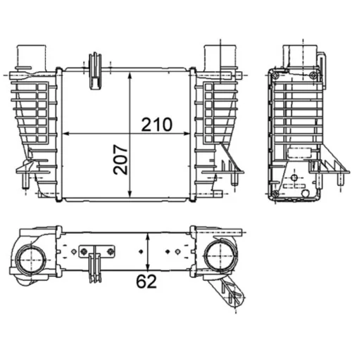 Chladič plniaceho vzduchu CI 264 000P /MAHLE/ - obr. 3