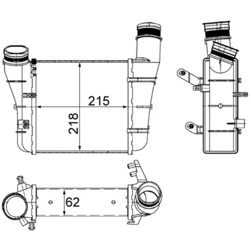 Chladič plniaceho vzduchu CI 336 000S /MAHLE/ - obr. 1