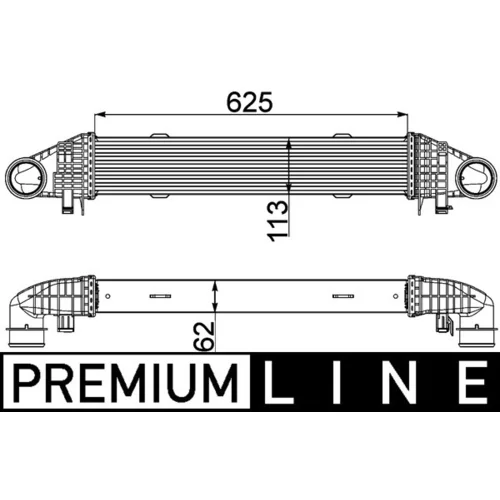 Chladič plniaceho vzduchu CI 359 000P /MAHLE/ - obr. 2