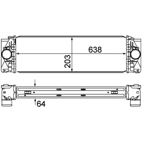 Chladič plniaceho vzduchu CI 369 000P /MAHLE/ - obr. 1