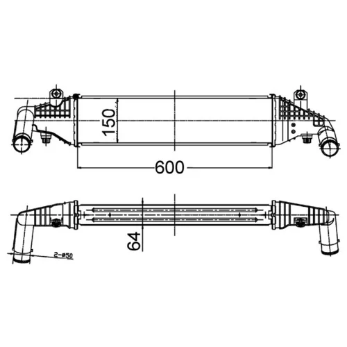 Chladič plniaceho vzduchu CI 504 000S /MAHLE/ - obr. 1