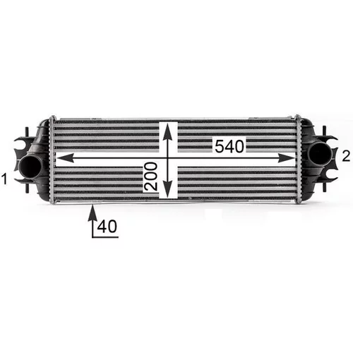 Chladič plniaceho vzduchu CI 531 000P /MAHLE/ - obr. 7