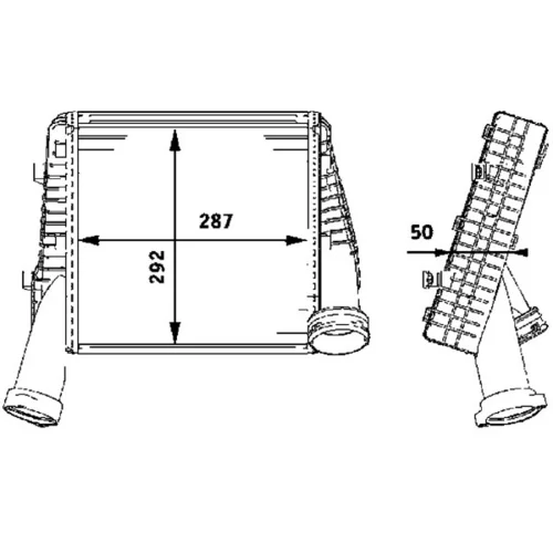 Chladič plniaceho vzduchu CI 78 000P /MAHLE/ - obr. 4