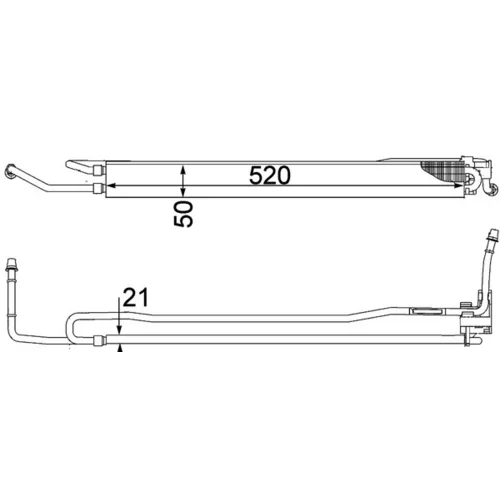 Chladič oleja riadenia CLC 106 000P /MAHLE/ - obr. 2