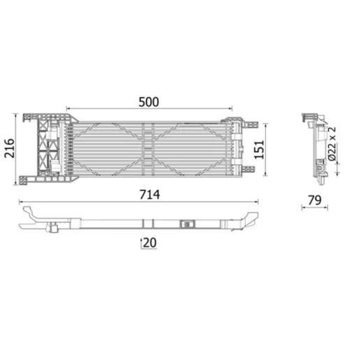 Chladič oleja automatickej prevodovky CLC 330 000P /MAHLE/ - obr. 1