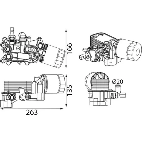 Chladič motorového oleja MAHLE CLC 443 000S