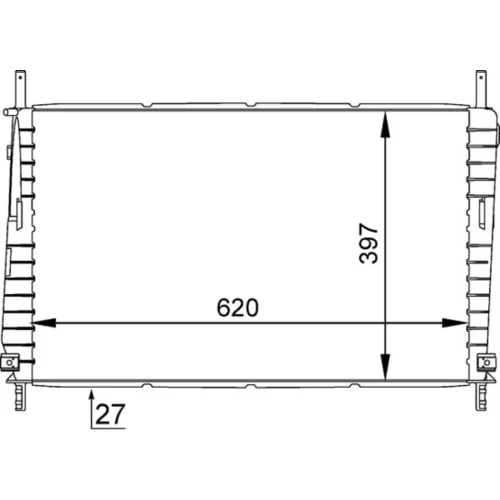 Chladič motora CR 1141 000S /MAHLE/ - obr. 1