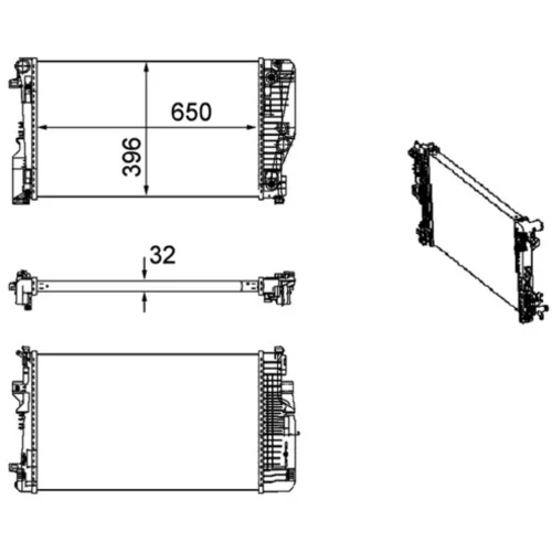 Chladič motora CR 1173 000P /MAHLE/ - obr. 1