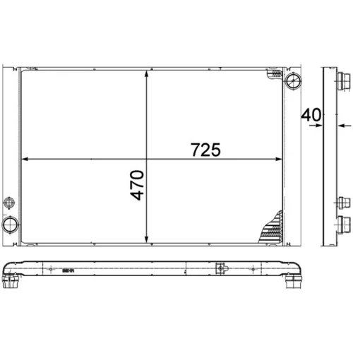 Chladič motora CR 1204 000P /MAHLE/ - obr. 1