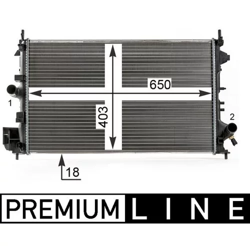 Chladič motora CR 17 000P /MAHLE/