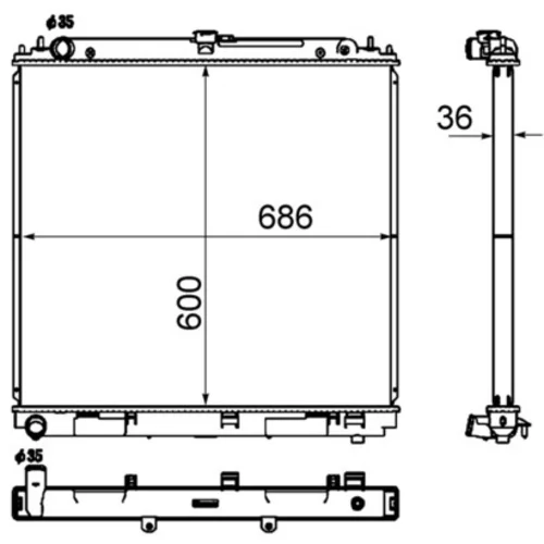 Chladič motora MAHLE CR 1878 000S