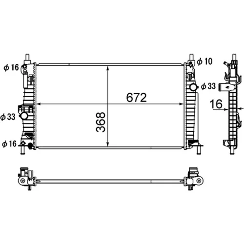Chladič motora MAHLE CR 1886 000S
