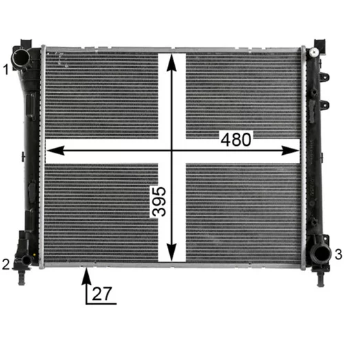Chladič motora CR 2012 000P /MAHLE/ - obr. 7