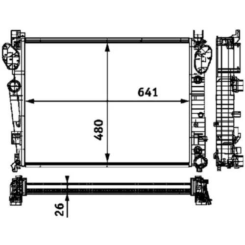 Chladič motora CR 304 000S /MAHLE/ - obr. 1