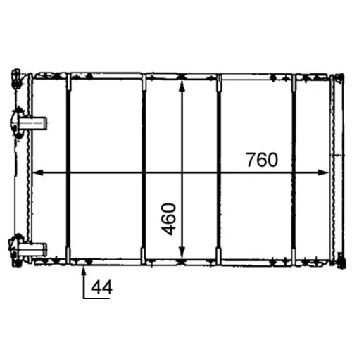 Chladič motora CR 526 000S /MAHLE/ - obr. 1