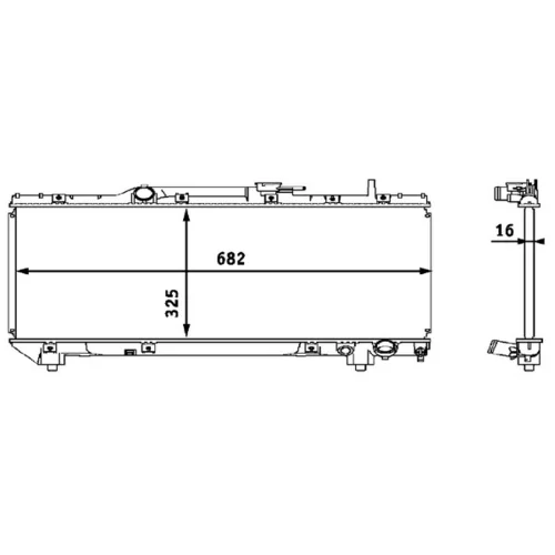 Chladič motora MAHLE CR 535 000S