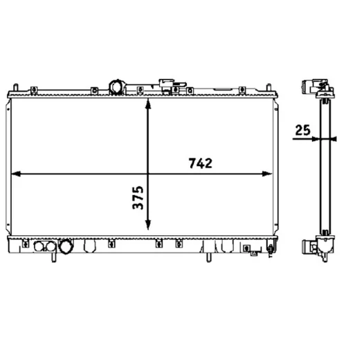 Chladič motora MAHLE CR 546 000S