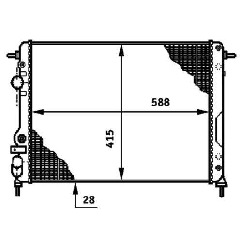 Chladič motora CR 602 000P /MAHLE/ - obr. 1