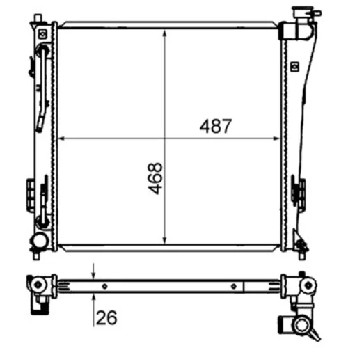 Chladič motora CR 847 000S /MAHLE/ - obr. 1