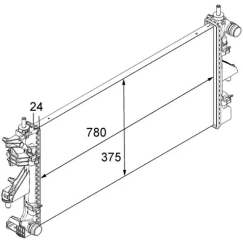 Chladič motora CR 881 000S /MAHLE/ - obr. 1