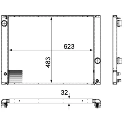Chladič motora CR 917 000P /MAHLE/ - obr. 1