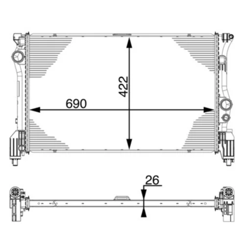 Chladič motora CR 931 000P /MAHLE/ - obr. 1