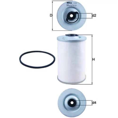 Palivový filter KX 44D /MAHLE/ - obr. 3