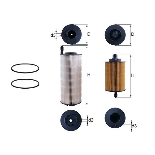 Palivový filter MAHLE KX 645KIT