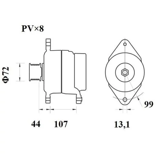 Alternátor MG 1100 /MAHLE/ - obr. 3