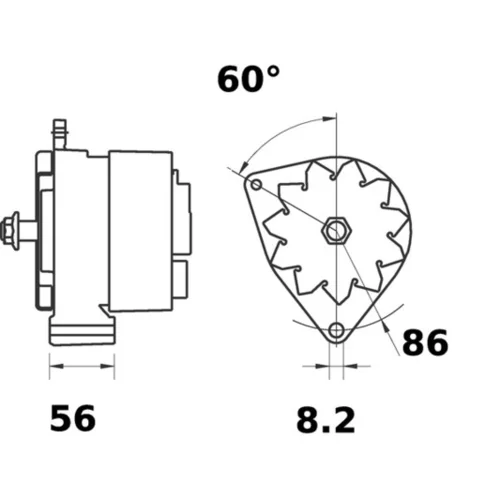Alternátor MG 209 /MAHLE/ - obr. 1