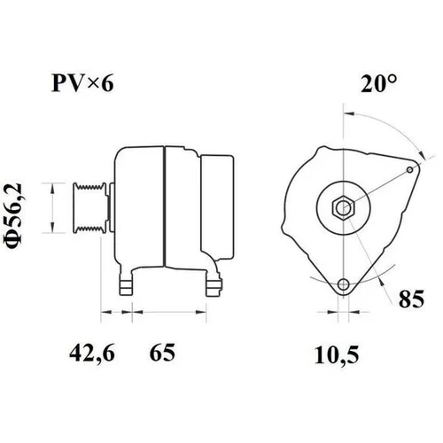 Alternátor MG 387 /MAHLE/ - obr. 1